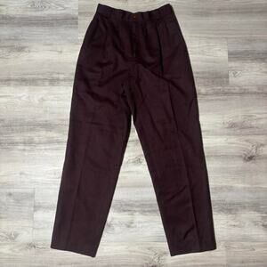 Giorgio di Sant’Angelo Brown 100% Wool Pleated Trousers Vintage Tailored Pants